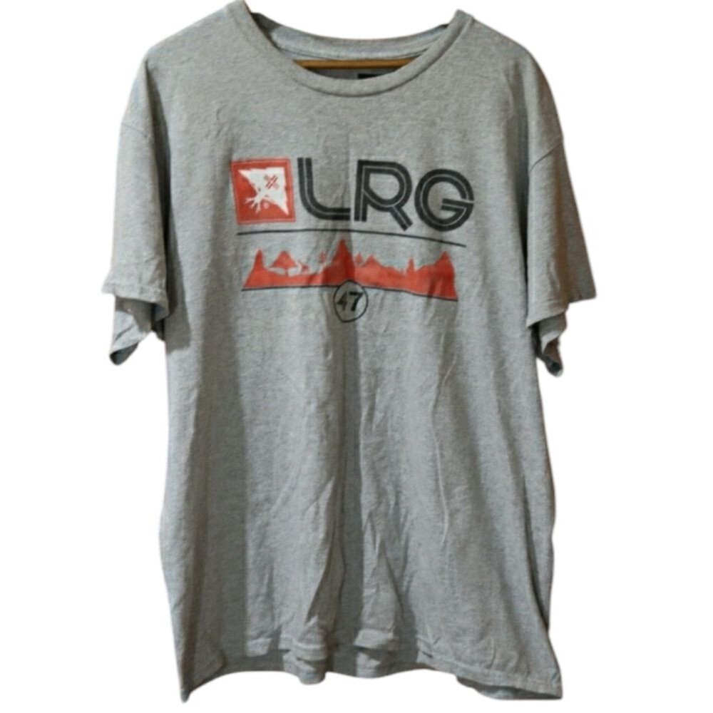 LRG Gray Graphic Outdoor Woods Tree Logo Tee Large Lifted Research Group Street